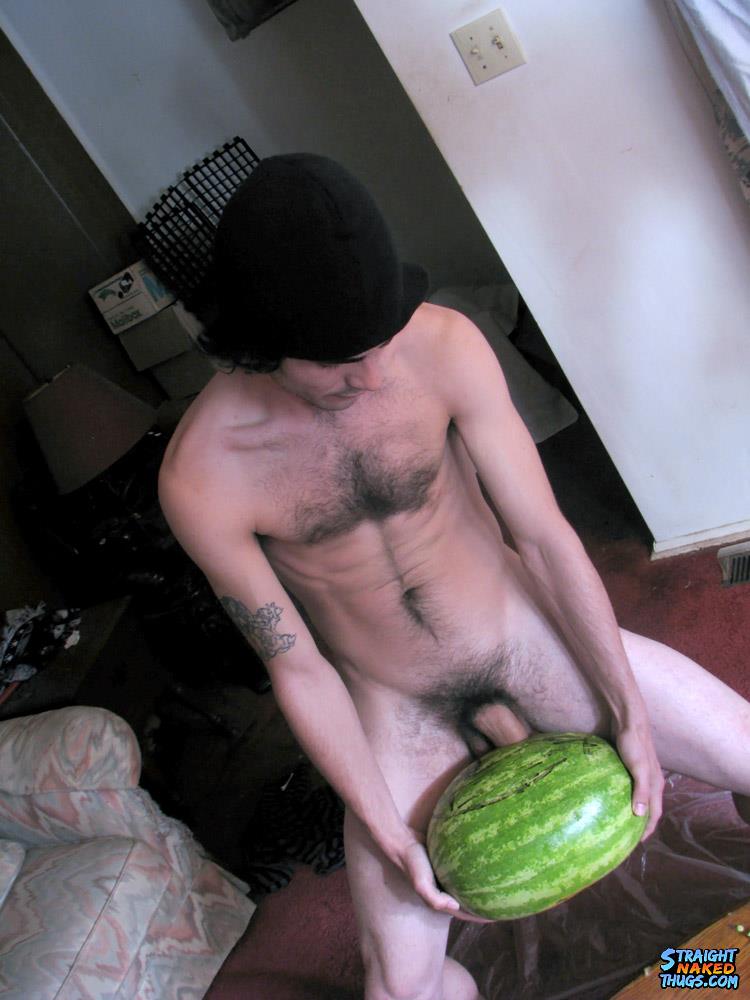 Man fucks watermelon