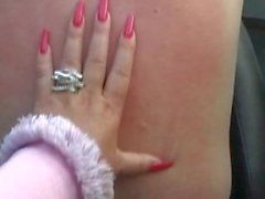 Pink nails masturbation