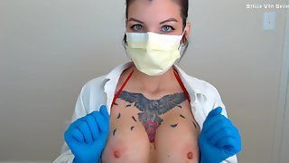 Nurse gloves blowjob