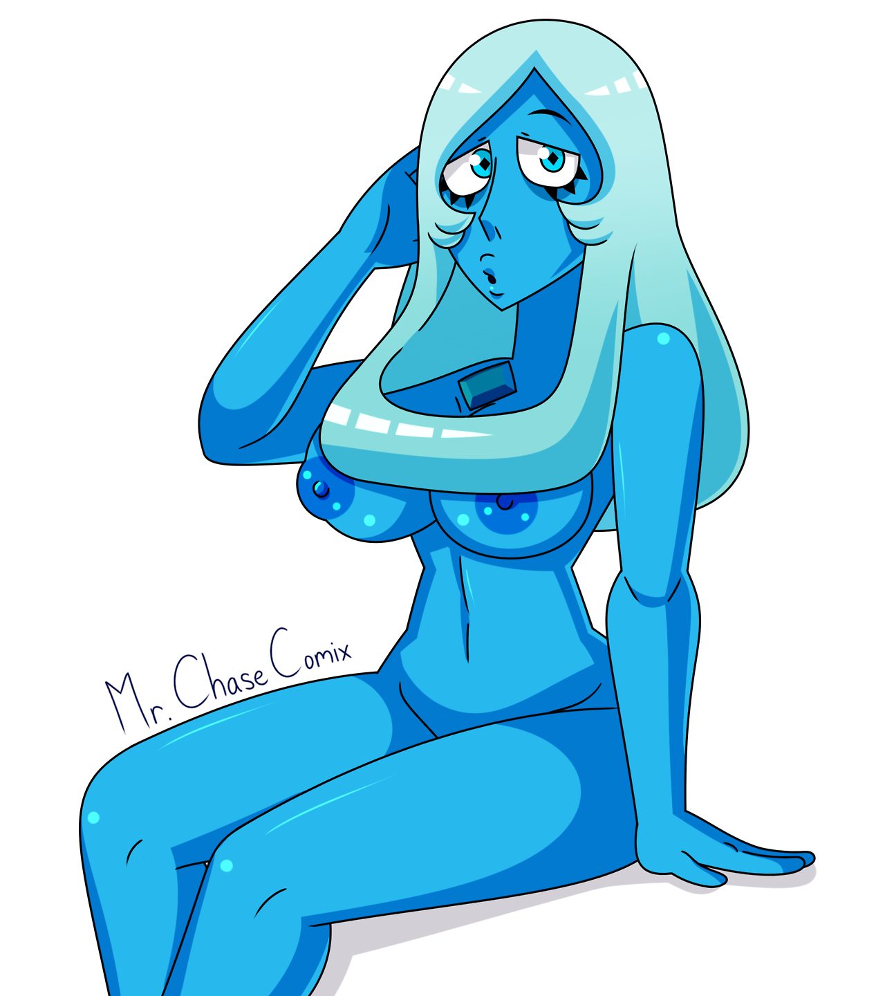 Blue diamond naked