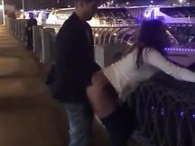 Teen Lets 2 Friends Play With Her Pussy In Public.
