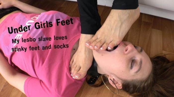 Girl sneakers feet