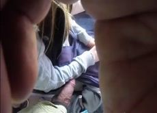 Dick touching bus