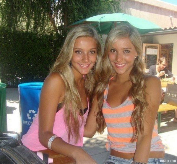 Blond twins