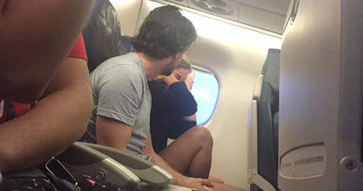 Public airplane sex