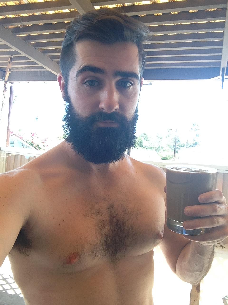 Beard man nude sex