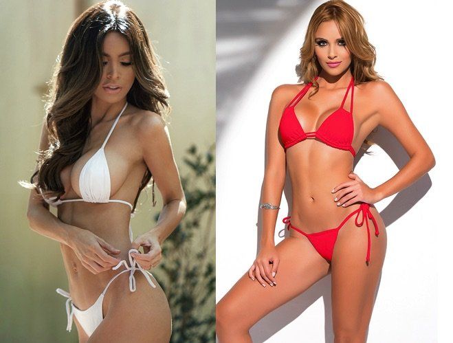 Merlot reccomend Models in skimpy thong bikinis