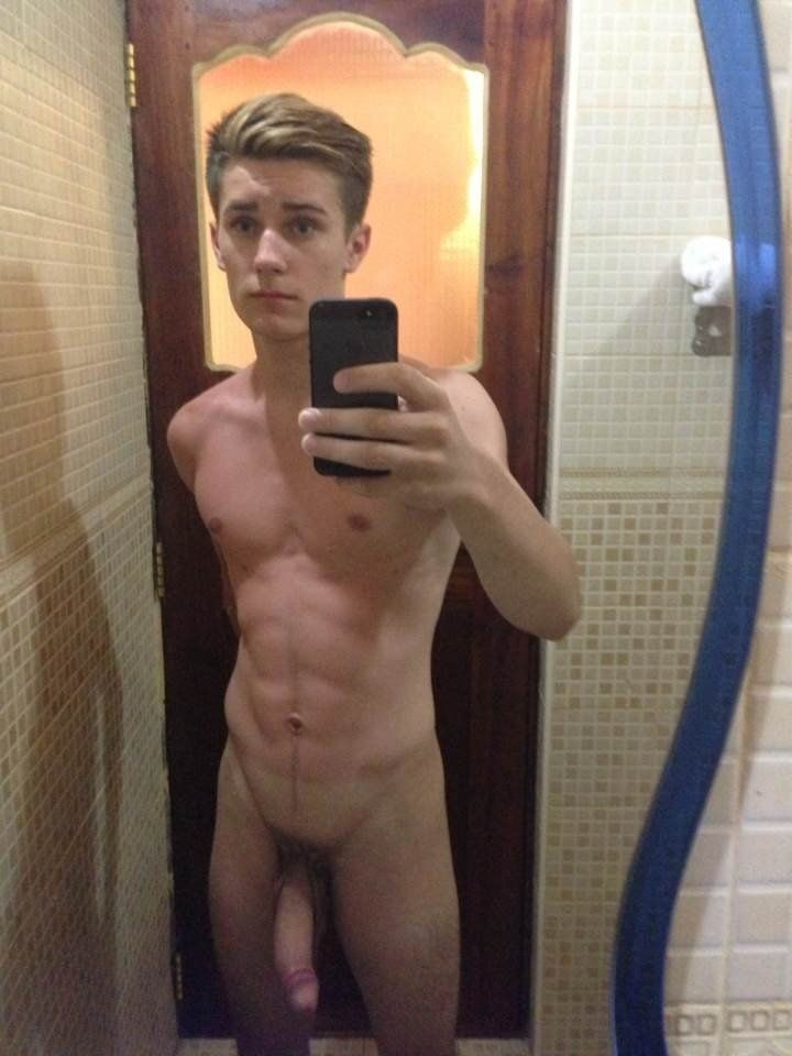 Naked men bathroom