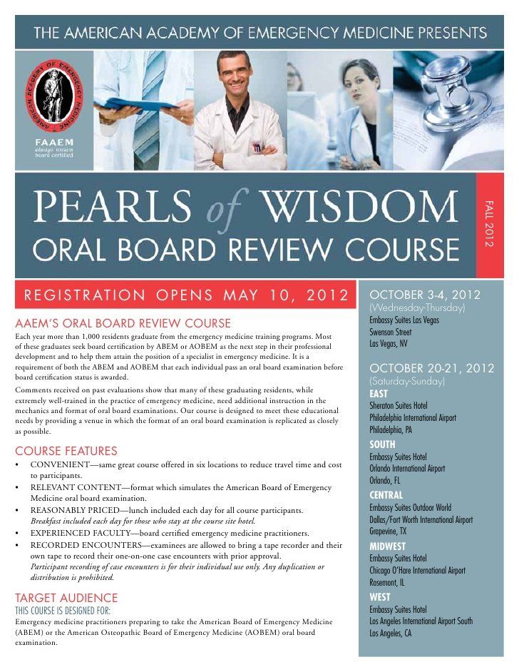 Oral board review course