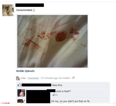 Girls bleed while losing their virginity