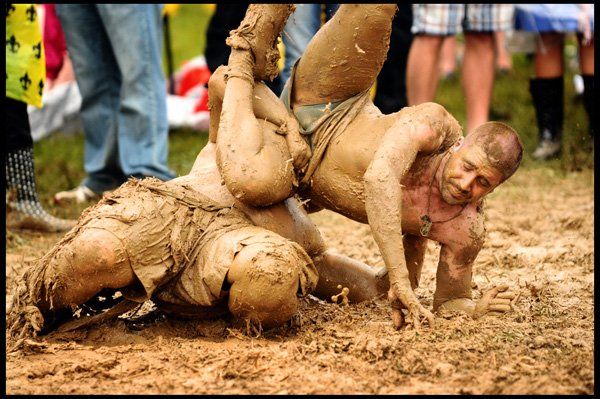 best of Mud Male wrestling female