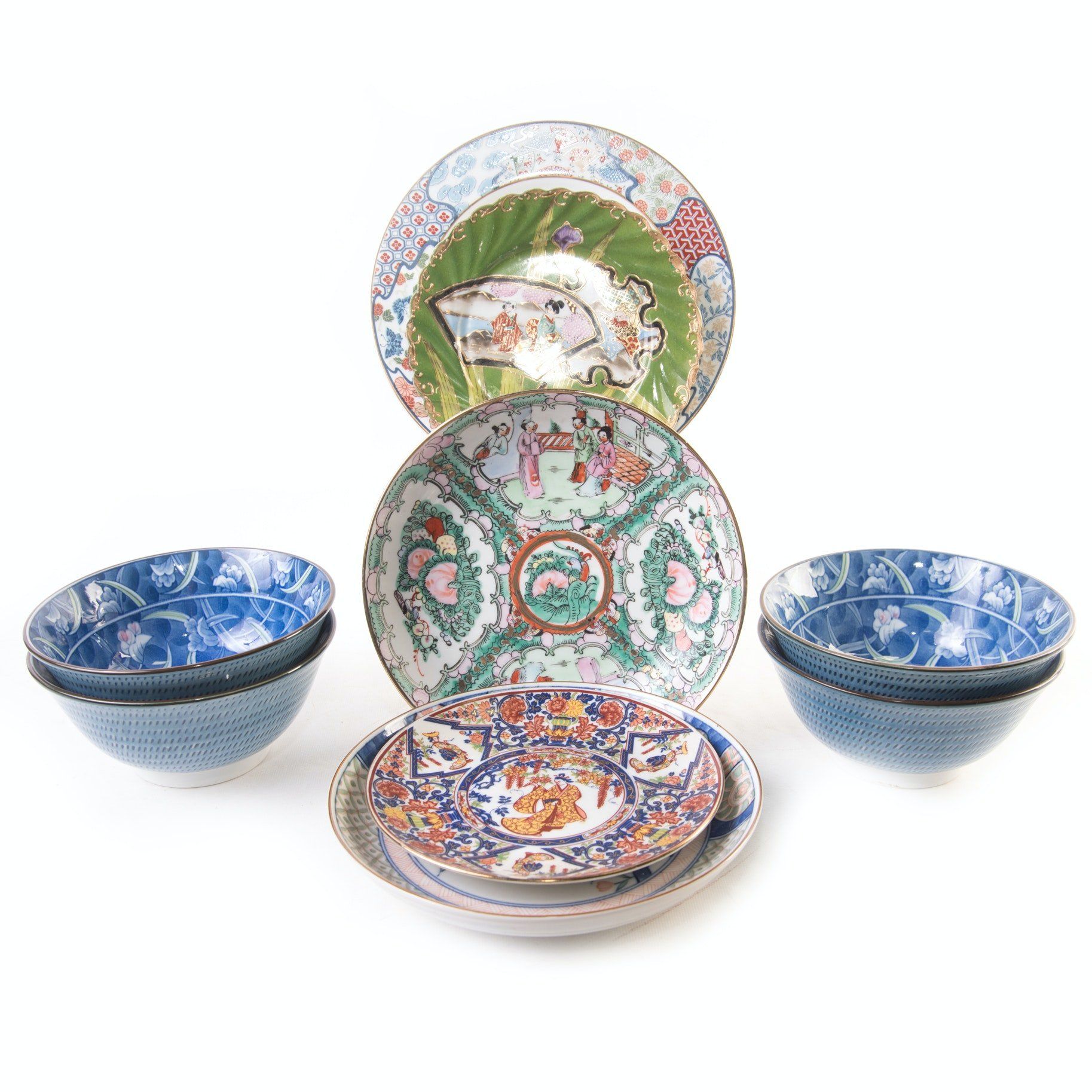 Asian plates bowls