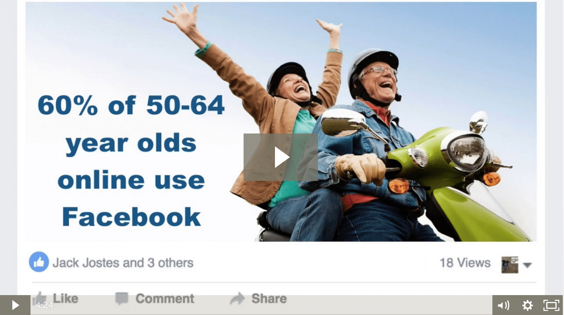 NFL reccomend Older adults using facebook
