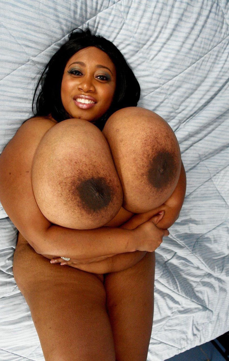Black huge naked boobs