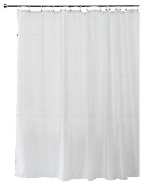 Striped cotton shower curtain