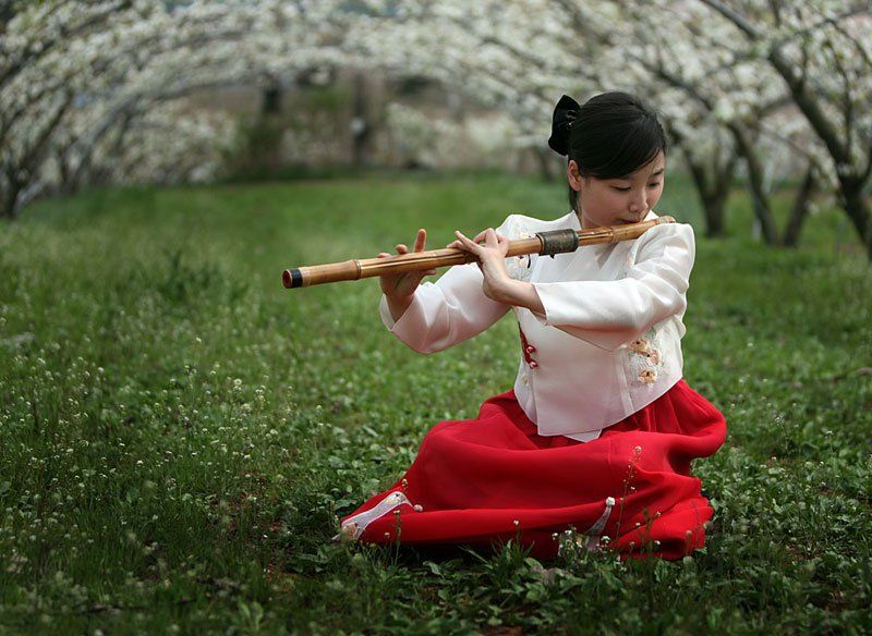 Asian playing flute
