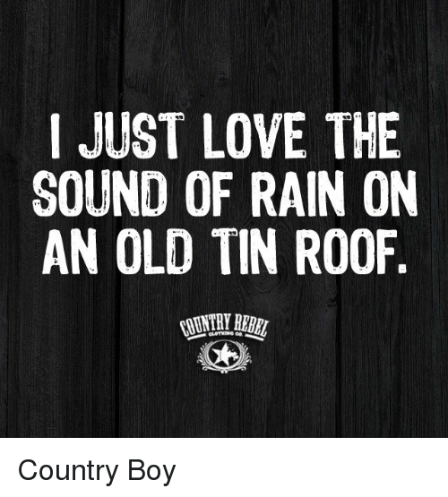Rain on tin roof sound