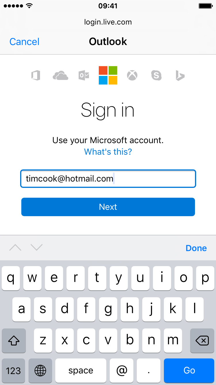Hotmail au sign up login