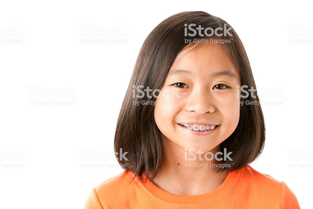 Asian girl with braces