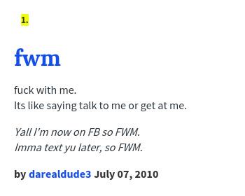 What do fwm mean