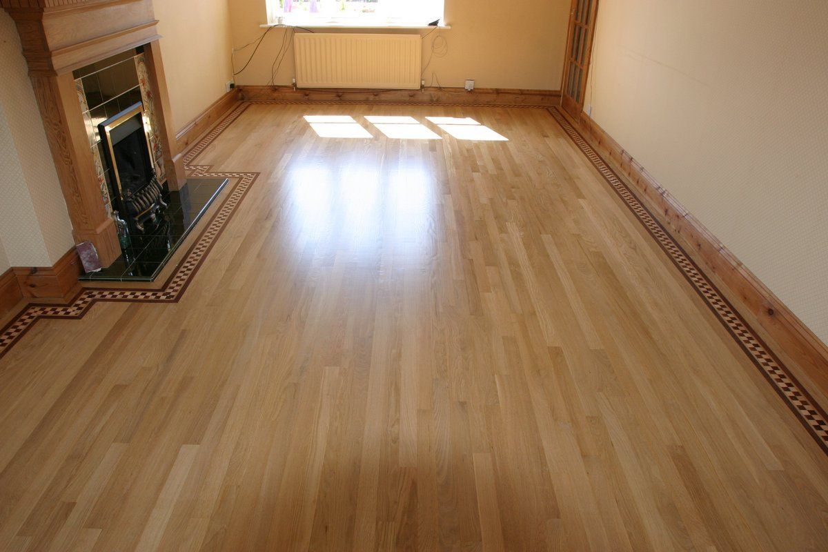 Narrow oak strip flooring