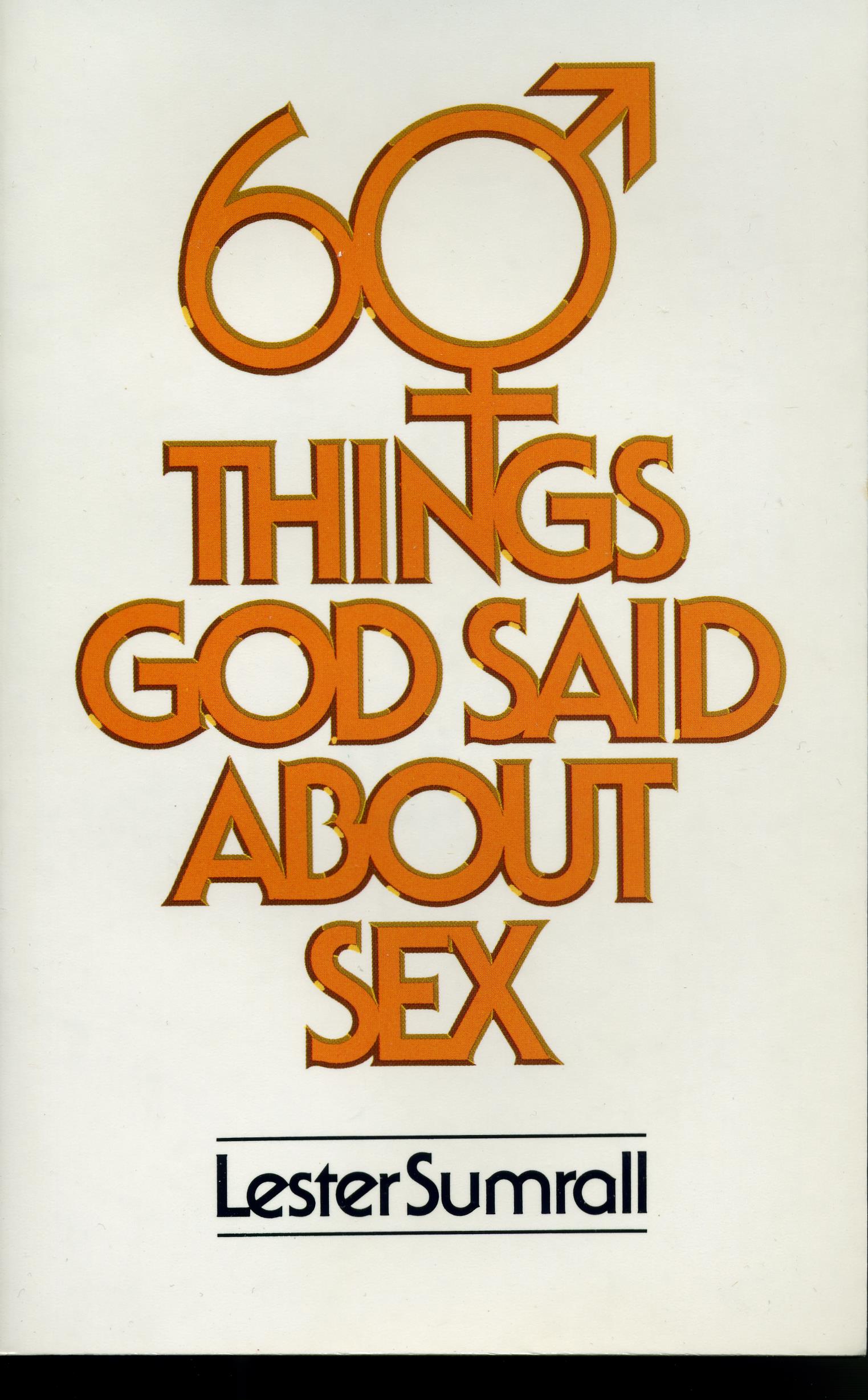 Snow C. reccomend Things god said about sex