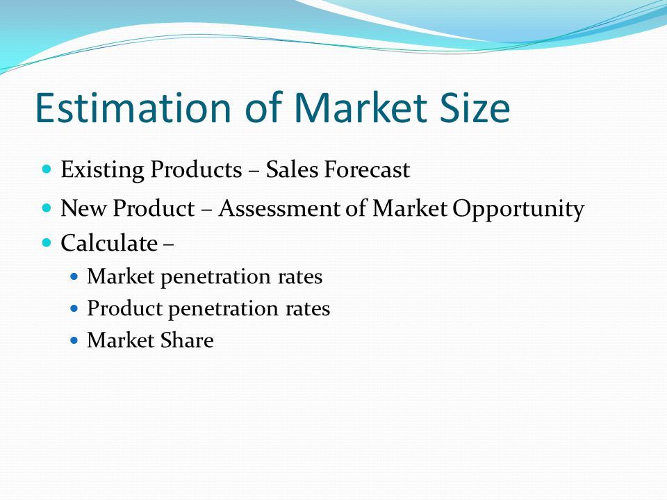 Thumbprint recomended market penetration Calculate