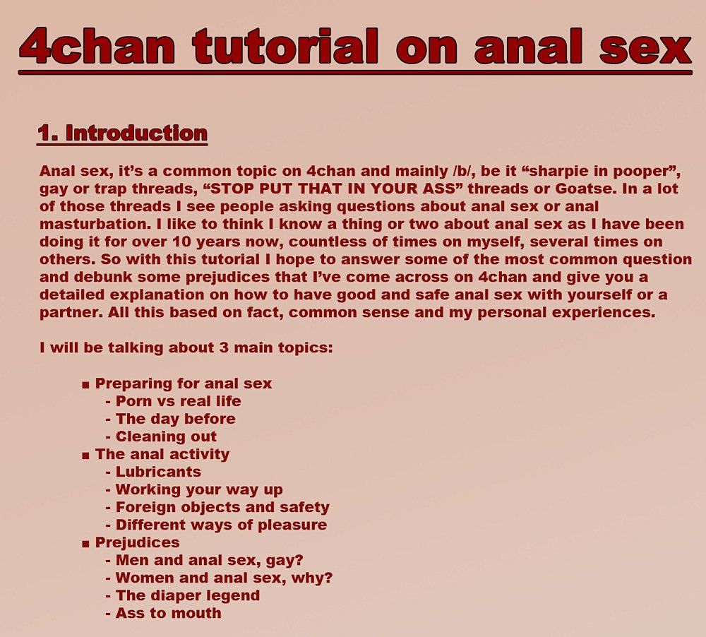 Anal Sex Tutorial