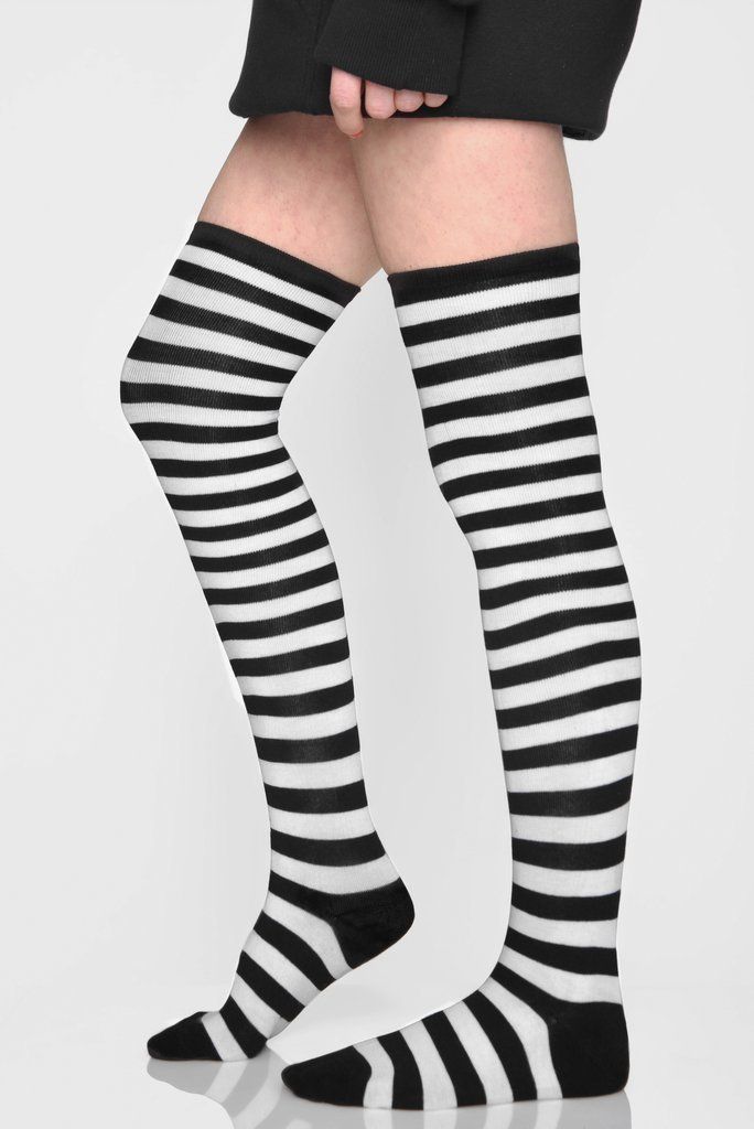 Nude Striped Socks Pics