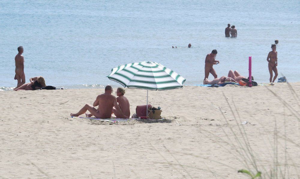 Forbidden nudists beach