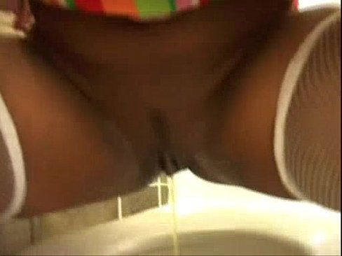 Black girl peeing