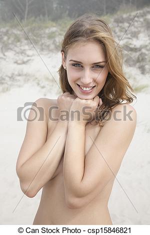 Nude in sandy beach