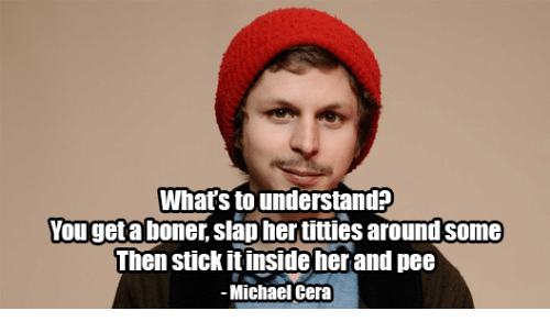 Michael cera peeing on his face