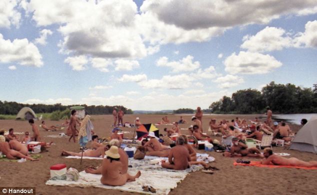 Old people having sex on nude beach