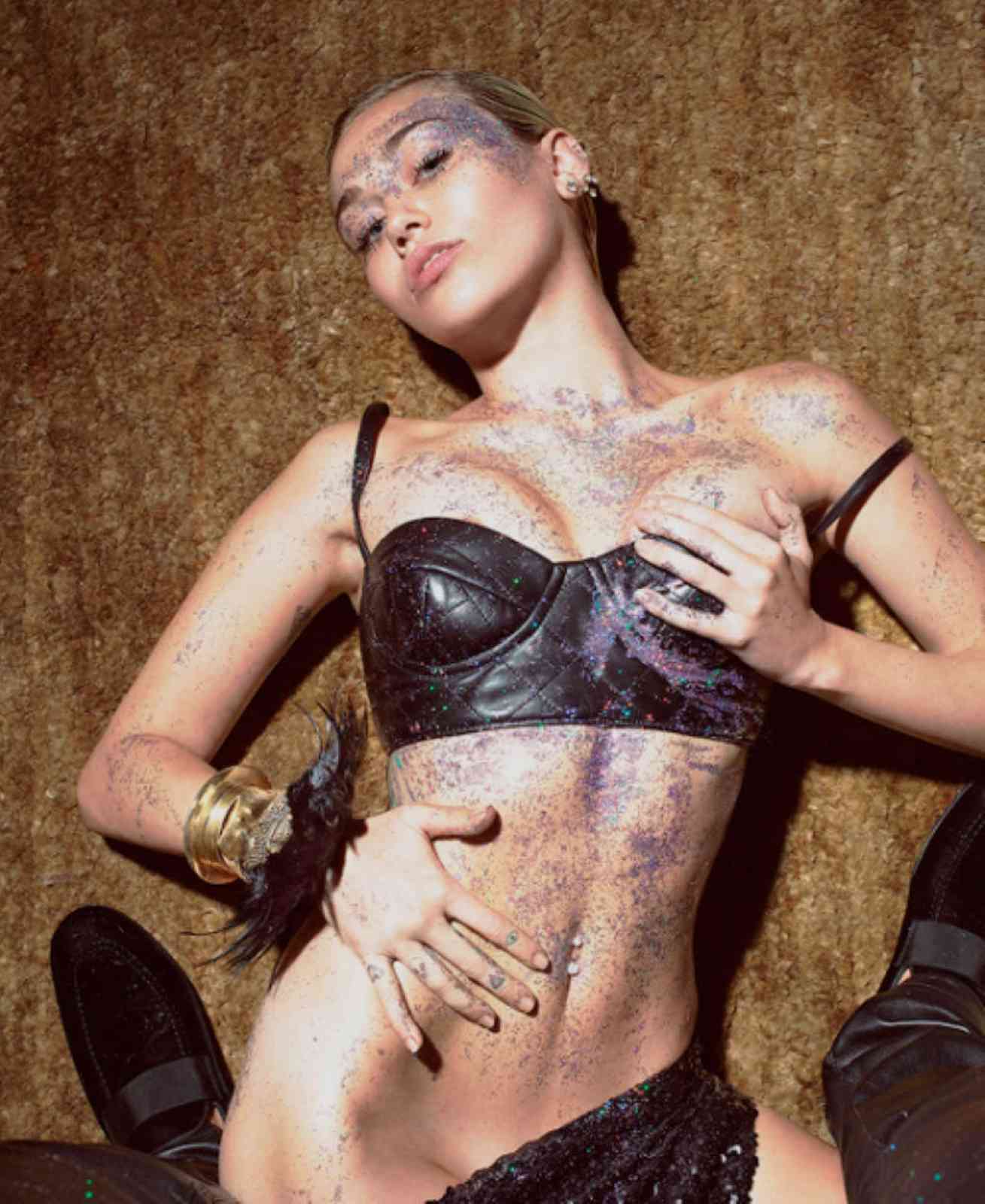 Brown E. reccomend Miley cyrus nude self shots