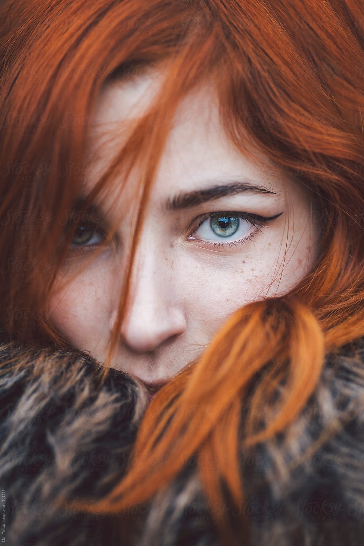Redhead with freckles pic