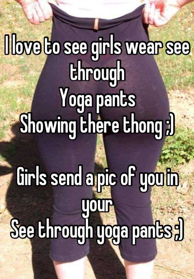 best of Yoga Girls thong pants through see