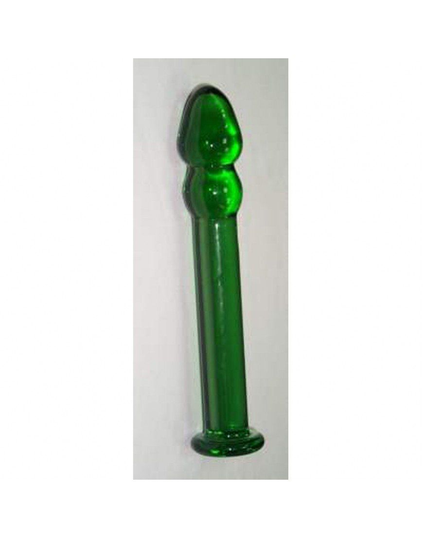 Green glass dildo