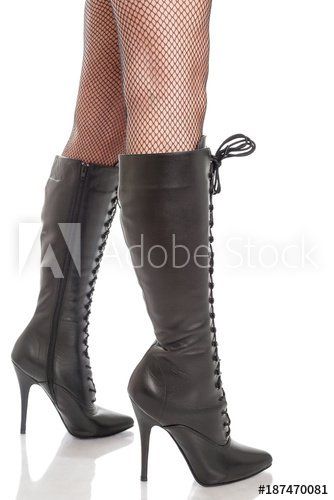 Boot fetish riding wearing woman