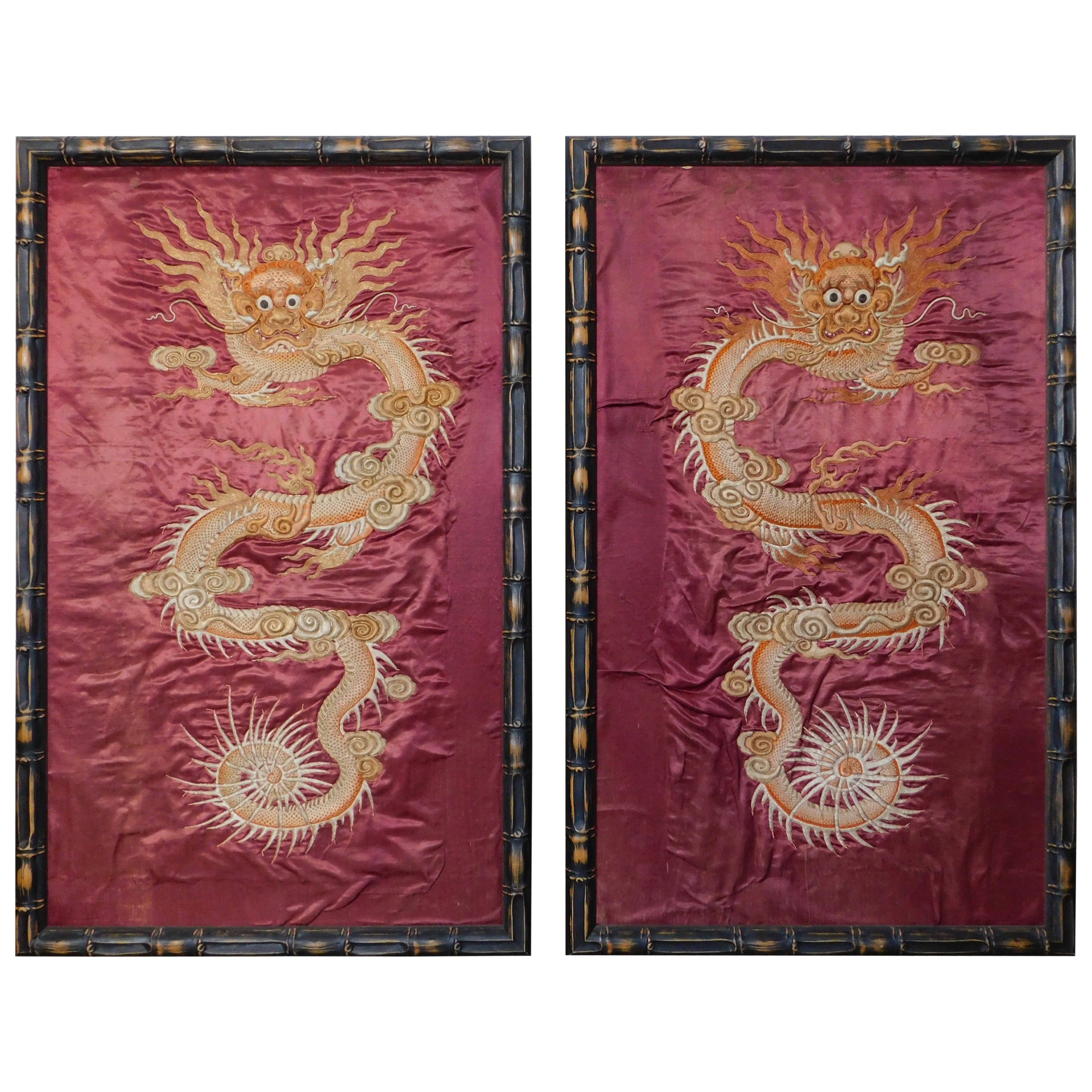 Asian hand sewn dragon ornaments