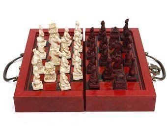 best of Tze chess hong Asian ivory set oriental chinese dragon