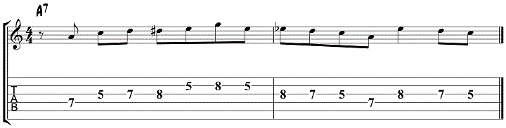 Electric B. recommendet Blue lick over the a chord