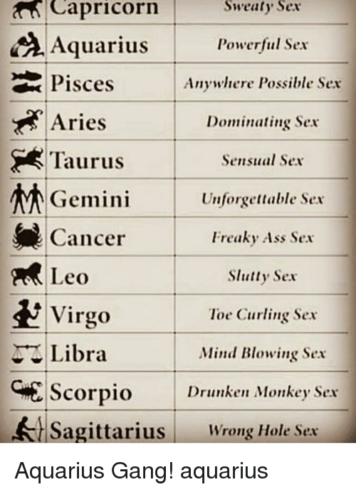 Sex with a capricorn