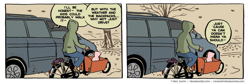 Cargo bike comic strip