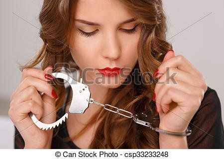 Cuffed girl handcuffs