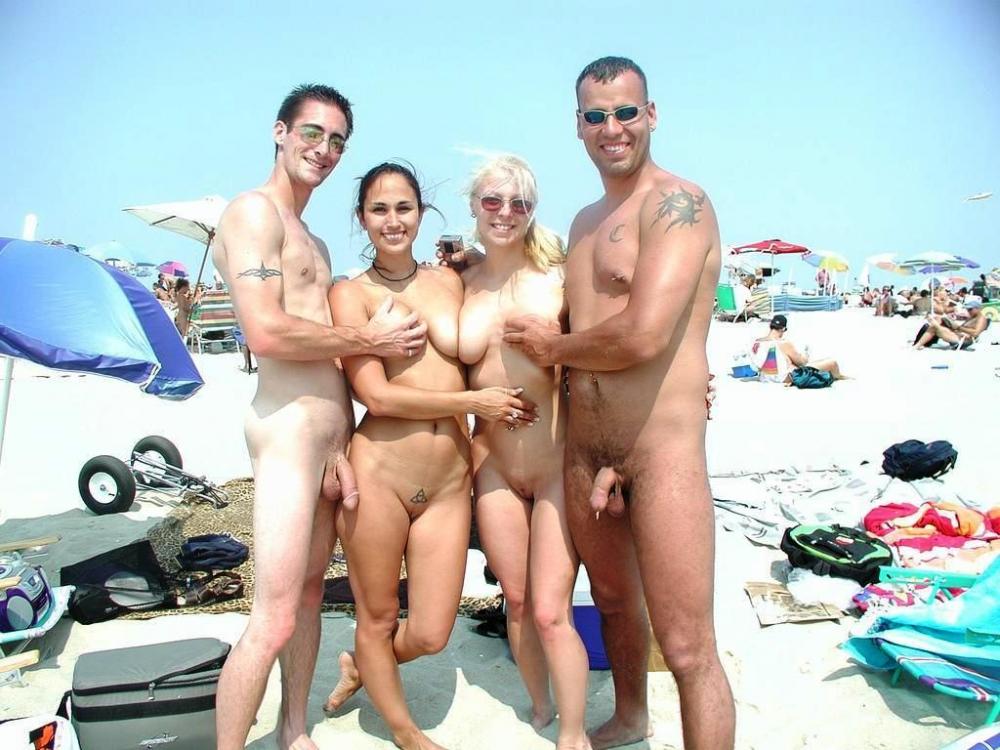 Sexy teen nudists on beach naked in public!