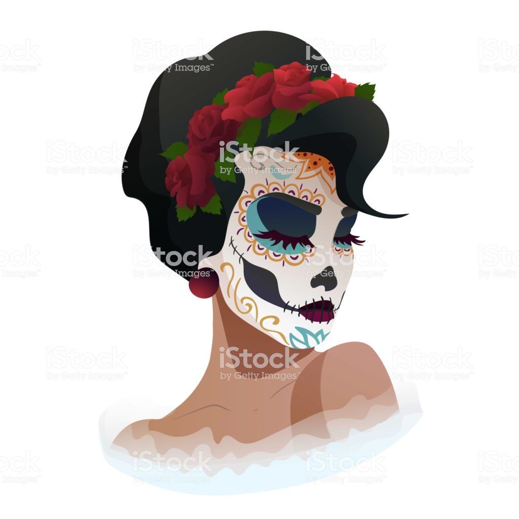 Day of the dead girl nude art