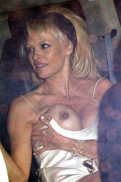 Giggles reccomend Pam andersons tits in see thru