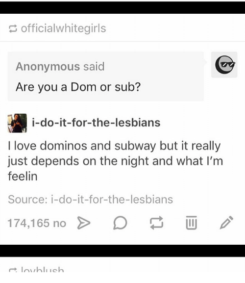 Are you dom or sub