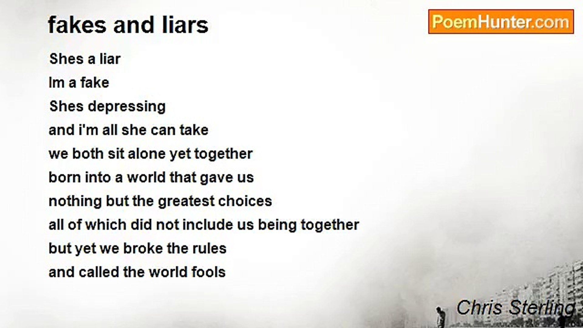 best of Liars Poems and fakes about